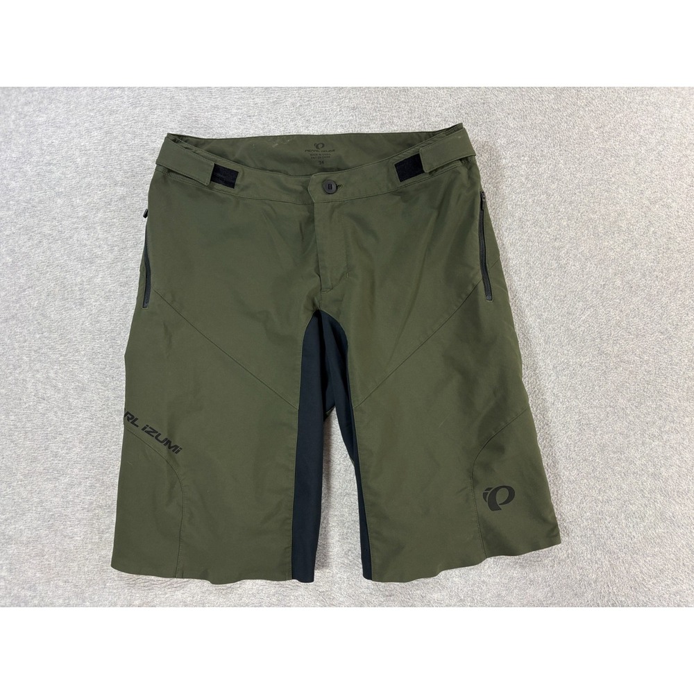 Pearl Izumi Unlined MTB Mountain Bike Shorts (Men's 34) Green - 14"